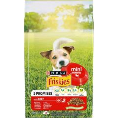 Purina FRISKIES Mini Menu Beef with Vegetables - dry dog food - 1.5 kg Suņu barība