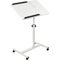 Maclean mobile desk/laptop stand, white, height adjustment 59-89cm, max. 30kg , MC-121 W Jaunumi -Dārzam