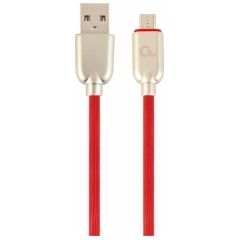 Gembird USB Male - Micro USB Male Premium rubber 2m Red Data USB kabeļi