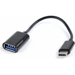 Gembird OTG USB Type C Male - USB Female 0.2m Black Data USB kabeļi