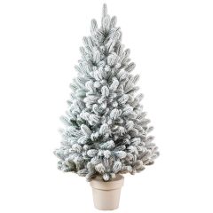 (Ir veikalā) Ziemassvētku egle podā “Lapland Flocked” 1.1M 60CM Mākslīgās egles