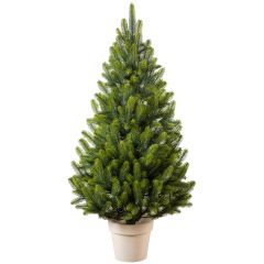 (Ir veikalā) Ziemassvētku egle podā “Lapland Spring” 1.1M 60CM Mākslīgās egles