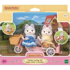 Figurka Epoch Sylvanian Families Tandem Pieski Husky na rowerze zestaw z figurkami (5637) Figūriņas un varoņi