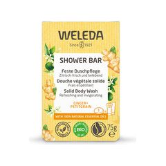 Weleda Shower Bar ( Ginger + Petitgrain ) 75.0g Smaržas - NESAKĀRTOTS