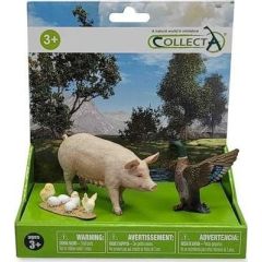 Figurka Collecta COLLECTA ZESTAW 3 ZWIERZĄT NA FARMIE W OPAKOWANIU (88480, 88378, 88863) Figūriņas un varoņi