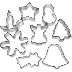 Guardini Piparkūku formiņu komplekts 8 gab. metāla riņķītī Konditorejas piederumi