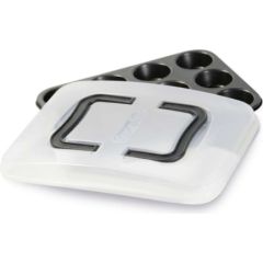 Guardini Kēksiņu forma 12 gab. ar pānēsāšanas vāku Bake Away 27 x 35 x 3 cm Konditorejas piederumi