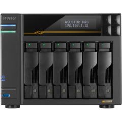 Asustor LOCKERSTOR 6 Gen3 (AS6806T) NAS Desktop AMD Ryzen V3C14 16 GB DDR5 ADM Black Serveru komponentes