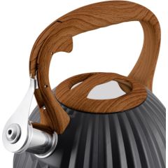 PROMIS Kettle 3.0 l, FABIO, black, wooden handle Чайники (со свистком)