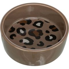 Trixie Miska ceramiczna Leo dla kota w panterkę 0,3l 12cm MIX WZRORÓW Bļodas un dzirdinātāji