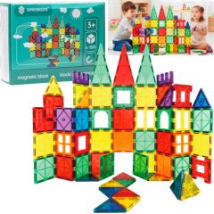 Magnētiskā konstruktoru spēle 100 daļas Springos KG0048 Attīstošās spēles