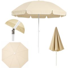 Extralink Black Forest Compact Beach Umbrella, 1.8m Beige Jaunumi -Dārzam