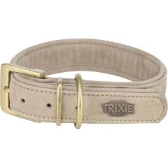 Trixie Pure, obroża, dla psa, skórzana, jasnoszary, M: 36–43 cm/30 mm Citas preces