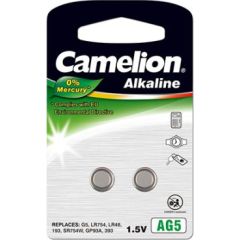 Camelion AG5/LR48/LR754/393 Alkaline Buttoncell 2 pc(s) Baterijas un akumulatori