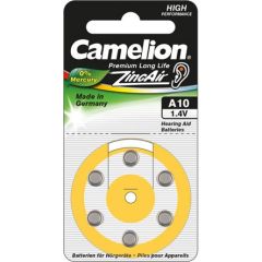 Camelion A10/DA10/ZL10 Zinc air cells 6 pc(s) Baterijas un akumulatori