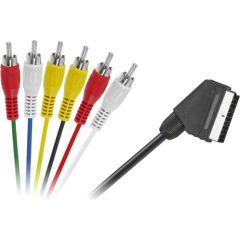 Blackmoon KPO2711 SCART/6RCA kabelis Dažādi vadi