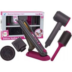 LeanToys Zestaw Fryzjerski Suszarka Prostownica Szczotka Końcówki Wymienne Smaržas - NESAKĀRTOTS