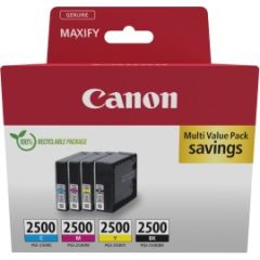 Canon PGI-2500 (9290B006) Ink Cartridge Multipack, C/M/Y/BK Lāzerprinteru izejmateriāli
