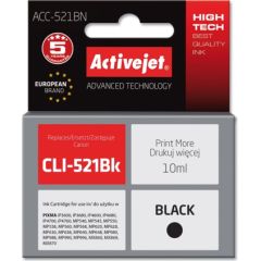 Activejet ACC-521BN Ink cartridge (replacement for Canon CLI-521Bk; Supreme; 10 ml; black) Tintes printeru izejmateriāli