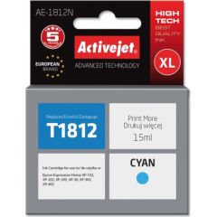 Activejet AE-1812N ink (replacement for Epson 18XL T1812; Supreme; 15 ml; cyan) Tintes printeru izejmateriāli