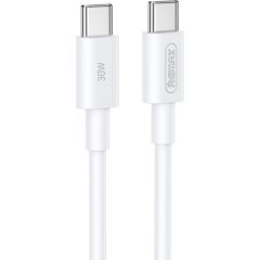 USB cable Remax RC-C021 USB-C to USB-C 30W 1.0m white Data USB kabeļi