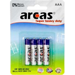 Arcas AAA/R03 Super Heavy Duty 4 pc(s) Батарейки, аккумуляторы