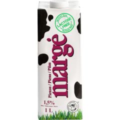 MargĖ Piens MARGE Bez laktozes 1.5%, UHT, 1 l ( Gab. x 12 ) Kafijas kapsulas, kafija