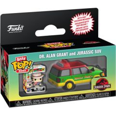Funko Bitty Pop! Rides: Jurassic Park -  Dr. Alan Grant with Jurassic SUV Vinyl Figures Figūriņas un varoņi