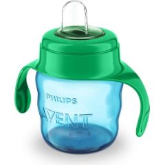 Philips Avent SCF551/05 Easy Sip mācību krūzīte ar rokturiem,  6M+, 200ml, silikona snīpis, zaļa Barošanas pudelītes