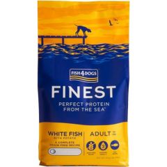 FISH4DOGS Finest Ocean White fish M/L - dry dog food - 12kg Suņu barība