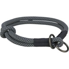 Trixie Soft Rope, obroża zaciskowa, dla psa, czarna/szara, nylon, L: 50 cm/o 10 mm Citas preces