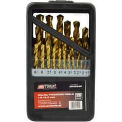 Metāla urbis AWTools AW42325; HSS-G; 1-13 mm; 25 gab. Piederumi urbjiem