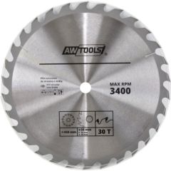 Griešanas disks kokam AWTools AW48478; 300x30 mm; Z24 Zāģripas