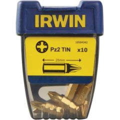 Skrūvgrieža uzgaļu komplekts Irwin 10504342; PZ2; 25 mm; 10 gab. Piederumi urbjiem