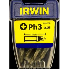 Skrūvgrieža uzgaļu komplekts Irwin 10504332; PH3; 25 mm; 10 gab. Piederumi urbjiem
