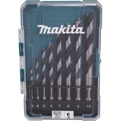 Koka urbju komplekts Makita D-77257; 3-10 mm; 8 gab. Piederumi urbjiem