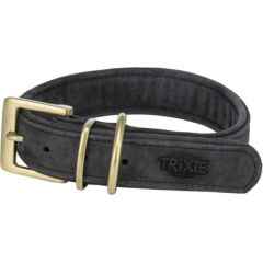 Trixie Pure, obroża, dla psa, skórzana, czarna, M: 36–43 cm/30 mm Citas preces