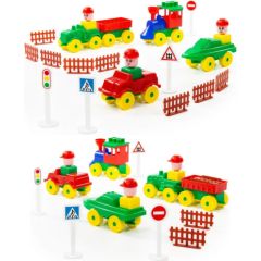 Polesie Klocki mały wędrowiec 54el. Mašīnas un piederumi