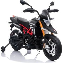 Lean Cars Aprilia A007 Electric Ride On Motorbike Black Jaunumi, Bērnu preces