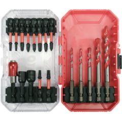 Skrūvgriežu uzgaļu komplekts Yato YT-04615; 18 gab. Piederumi urbjiem