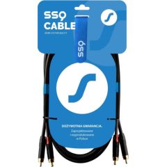 SSQ RCARCA2 SS-1432 Cable 2x RCA - 2x RCA 2 m Black Dažādi vadi
