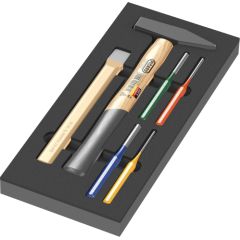 Wera 9782 foam insert hammer set 1, 6 pieces (black/gray, in foam insert for workshop trolley) Jaunumi -Dārzam