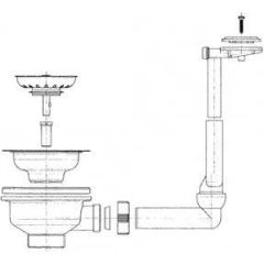 Franke V Set SV ETN/ETL/EFN notekas ventilis virtuves izlietnēm Sifoni