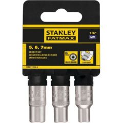 Uzgriežņa galviņu komplekts Stanley FMMT17090-0; 1/4''; 5-7 mm; 3 gab. Mehāniskie instrumenti