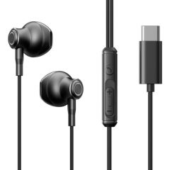 Joyroom   Joyroom TYPE-C Series JR-EC07 USB-C in-ear headphones metal - black Austiņas
