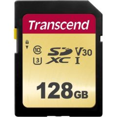 Memory card Transcend SDXC SDC500S 128GB CL10 UHS-I U3 Up to 95MB/S