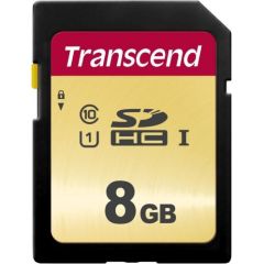 Memory card Transcend SDHC SDC500S 8GB CL10 UHS-I U1 Up to 95MB/S Atmiņas kartes micro SD SDHC