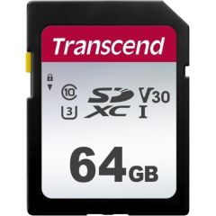 Memory card Transcend SDXC SDC300S 64GB CL10 UHS-I U3 Up to 95MB/S Atmiņas kartes micro SD SDHC