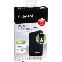 External HDD Intenso Memory Drive 2.5" 1TB Black USB 3.0 with case Ārējie cietie diski HDD SSD
