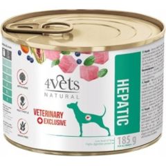 4VETS Natural Hepatic Dog  - wet dog food - 185 g Suņu barība